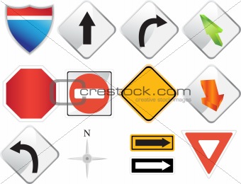 Road Navigation Icons