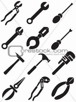 Tools Icons - black and white