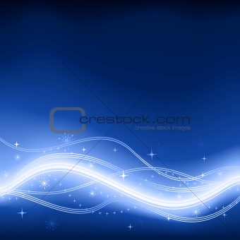 Blue glowing vector fantasy background with stars