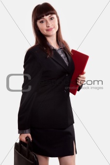 Attractive caucasian brunette woman