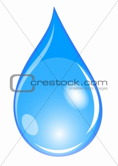 Illustration of a blue waterdrop