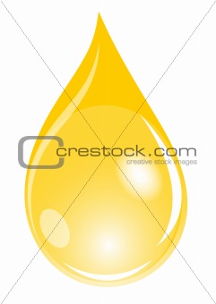 Illustration of a golden waterdrop