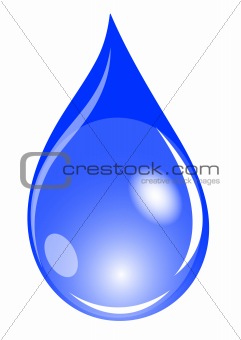 Illustration of a blue waterdrop