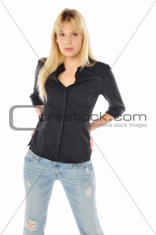 attractive model dressed casual