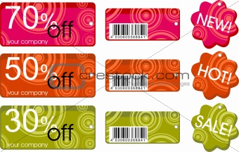 collection of price labels