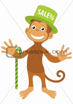 Vector smile monkey