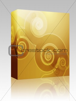 Abstract swirly floral grunge illustration box package