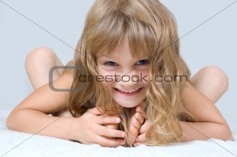cute happy playing child