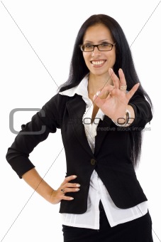 businesswoman. Isolated over white background