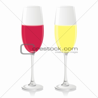 fully editable isolated wine glass