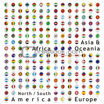 two hundred of fully editable vector world flags
