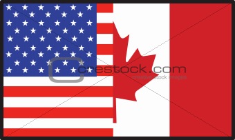 America Canada Flag
