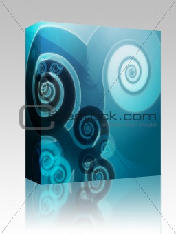 Abstract spiral swirls box package