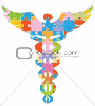 Caduceus Medical Symbol - Puzzle