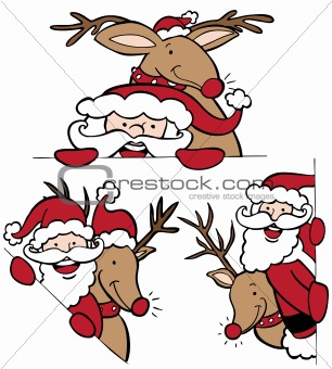 Santa and Reindeer Set