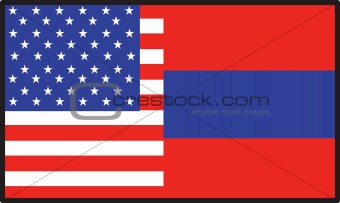 America  Armenia Flag