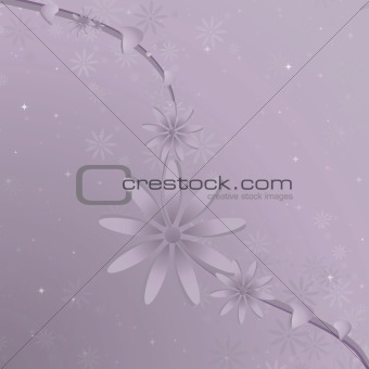 Purple Flower Vine Background