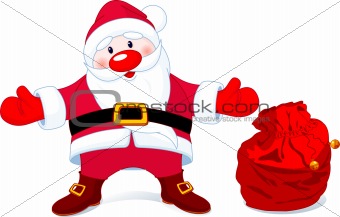 Santa  with sack of gifts