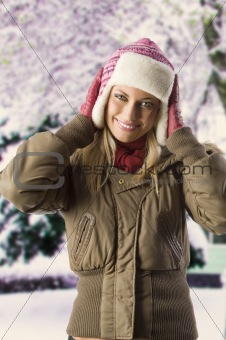 girl with winter dress