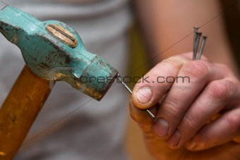 hammer in a nail
