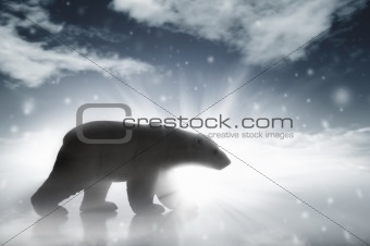 Polar Bear In A Snow Storm