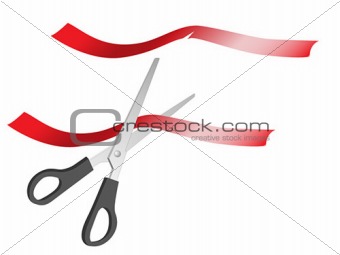 Cutting a ribbon