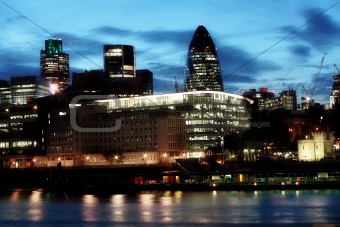 London city in the evening