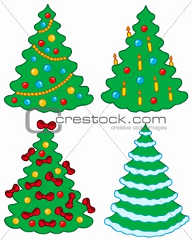 Various Christmas trees