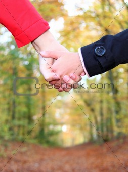Holding hands