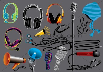Microphones and Headphones - Music Set #5