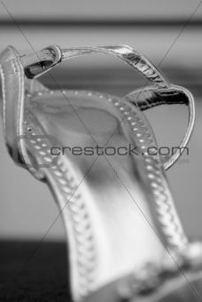 Silver formal wedding shoes