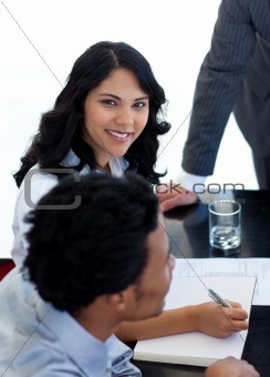 Ethnic businesswoman in a meeting