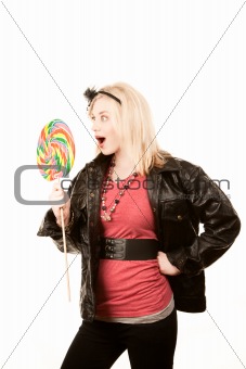 Woman with Lollipop