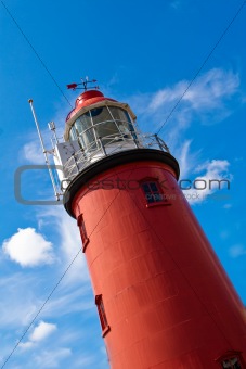 Close view on red lighthouse