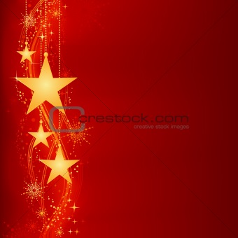 Red golden Christmas background