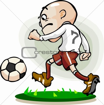 Dribble soccer player
