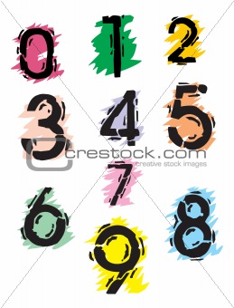 Collection of grunge numbers