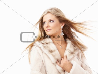 Girl in a fur coat