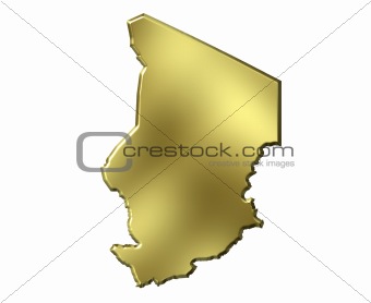 Chad 3d Golden Map