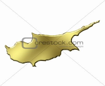 Cyprus 3d Golden Map