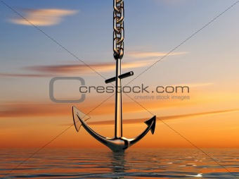 Anchor on sea