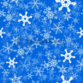 Snowflakes seamless background
