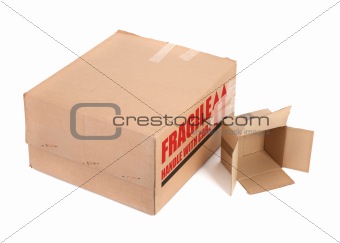 two carton boxes
