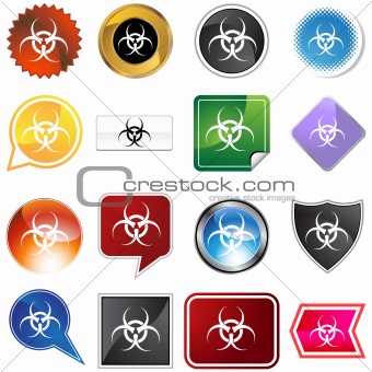 Biohazard Icon Set