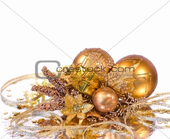 Christmas decoration - golden branch