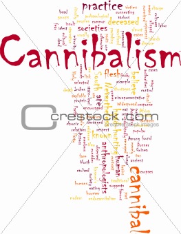 Cannibalism word cloud