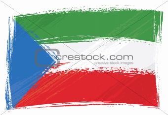 Grunge Equatorial Guinean flag