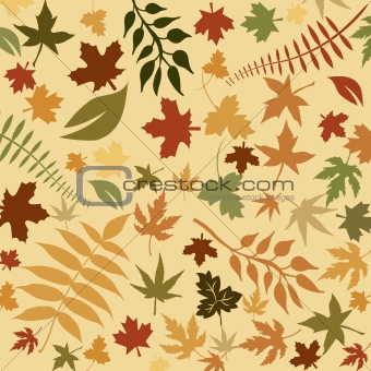 Autumnal leaf background