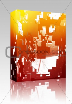 Abstract explosion illustration box package