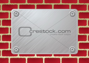 brickwall metal plate